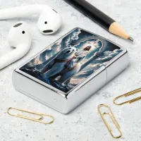 Jesus Riding A Polar Bear Zippo Lighter