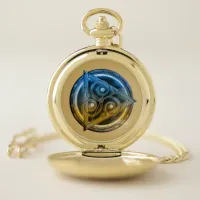 Ethereal Celtic Mandala of Duality Pocket Watch