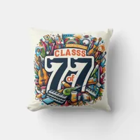 Arts high school class of 77 throw pillow