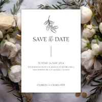 Classic Minimal Balck And White Elegant Wedding Save The Date