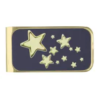 Golden Starburst Gold Finish Money Clip