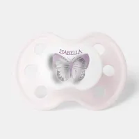 Personalized Purple Butterfly Baby Girl Pacifier