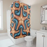 Multi-coloured Star Fish Design  Shower Curtain