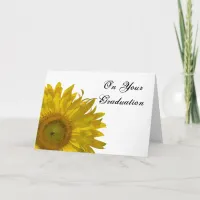 Yellow Sunflower Graduation Congratulations Card