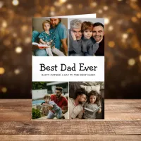 Modern Best Dad Ever photo collage Father's day Card