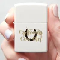 Rustic California Cowgirl Zippo Lighter