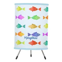 Rainbow fish in ocean cute colorful pattern tripod lamp