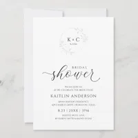 Luxury Bridal Shower Elegant Romantic Calligraphy  Invitation