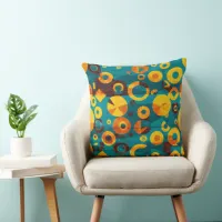 Cheerful Eclectic Contemporary Mid-century Style Throw Pillow