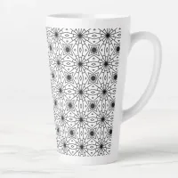 Black and White Abstract design Latte Mug