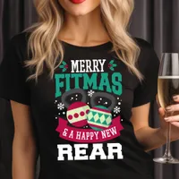 Merry Fitmas and Happy New Rear Gym Christmas T-Shirt