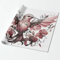Wedding Decorative Hummingbird Wrapping Paper
