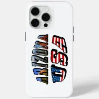 Arizona Picture and USA Flag Text iPhone 15 Pro Max Case