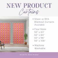 Moroccan Ikat Orange and Pink Curtains