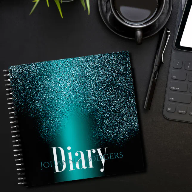 Write in festive deep green: customizable  diary notebook