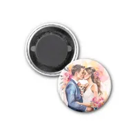 Beautiful Wedding Couple with Cute Funny  Magnet