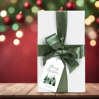 Cute Modern Rustic Christmas Trees Gift Tags