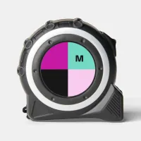 Monogrammed Color Block Modern Abstract Cool Tape Measure