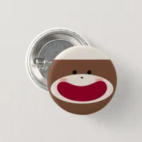 Sock Monkey Smile(Boy)  Button