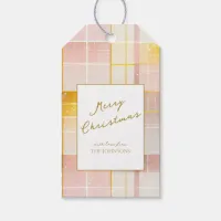 Pink Gold Christmas Pattern#7 ID1009 Gift Tags