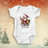 Baby's First Christmas Personalized Baby Bodysuit