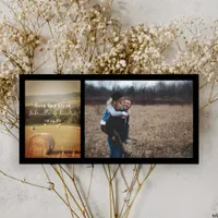 Round Hay Bales Farm Wedding Save the Date