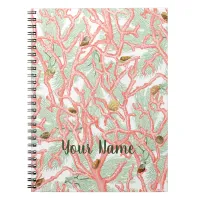 Coral Branches with Seashells Writing Journal