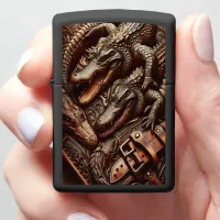 Alligator Leather Carving Zippo Lighter