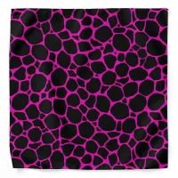 Abstract Pink and Black Animal Print Pattern Bandana