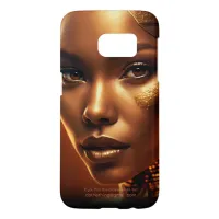 Woman Face Gold Makeup Portrait Case-Mate Samsung Galaxy Case