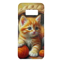 Cute Orange and White Kitten  Playing in Yarn Case-Mate Samsung Galaxy S8 Case