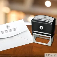 Custom Logo Return Address Self-inking Stamp