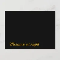 Missouri at night postcard