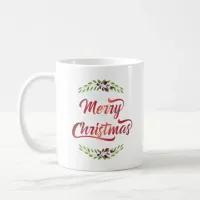 Merry Christmas Laurels Red ID293 Coffee Mug