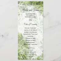 Green Grass Backyard Summer Wedding Program