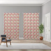 Red Cherries Graphic All Over Pattern 50x84 Inch Blackout Curtains