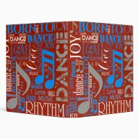 Born to Dance Blue/White/Any Color ID277 3 Ring Binder