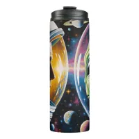 Alien and Astronaut in Space  Thermal Tumbler