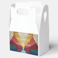 Colorful Elegant Rainbow Wedding Invitation  Favor Boxes