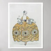 Art Deco Fashion Illustration Poster