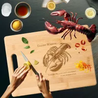 Specialized Lobster Galley Wisdom Etched Bamboo Cutting Board