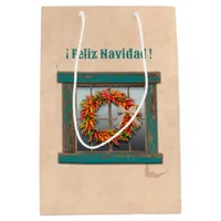 Southwest Chile Wreath Holiday Christmas Medium Gift Bag