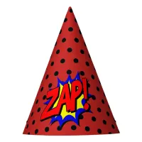 Zap Pop Art Cartoon Superpower Birthday Hat