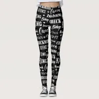 Chess Board Black and White Traditional Board Game Leggings