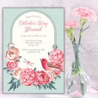 Watercolor Floral Whimsical Mother's Day Brunch Invitation