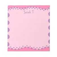 Cute Girly Pink and Purple SVG Color Changeable Notepad