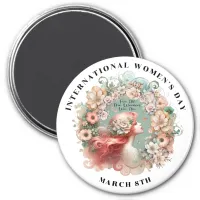 International Women's Day 8th March Feminine Magnet