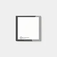 Black & White Custom Company Logo Professional Post-it Notes