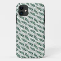 Botancial Watercolor Leaves Pattern iPhone 11 Case