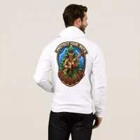 Fierce Cartoon Squirrel Defending Pine Cones  Hoodie